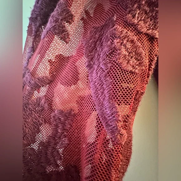 For Love And Lemons Burgundy Lace Dress - Picture 4 of 10